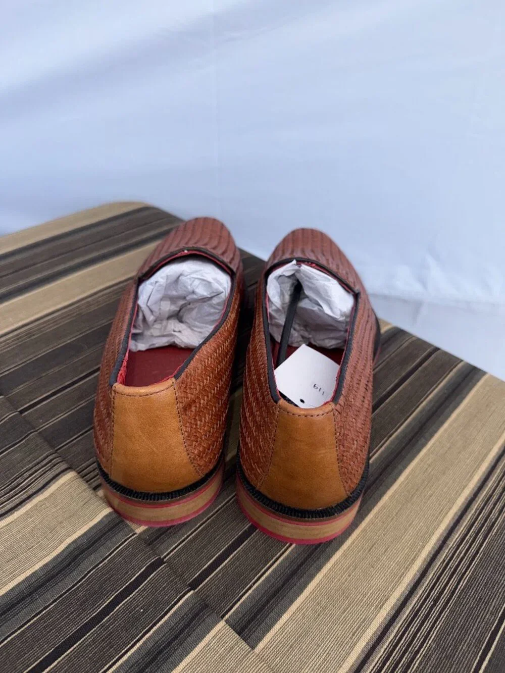 CARLOS by Carlos Santana Brown Woven Leather Slip On Loafers Men’s Size 11